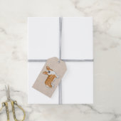 Rode En Witte Pembroke Welsh Corgi Grafisch Ontwer Cadeaulabel (Met Touw)