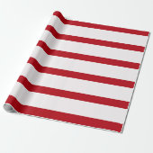 Rode en witte pennenstrepen cadeaupapier (Uitgerold)