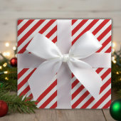 Rode en witte pepermunt snoepriet gestreept cadeaupapier