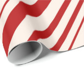 Rode en witte peppermint-snoepriemen cadeaupapier (Rol Hoek)