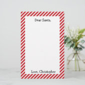 Rode en Witte Persoonlijke Brief voor Sinterklaas Briefpapier (Staand voorkant)