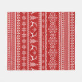 Rode en witte persoonlijke naam kerstkeuken fleece deken (Voorkant (Horizontaal))