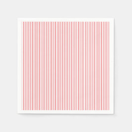 Rode en witte Pinstripe Papieren servetten