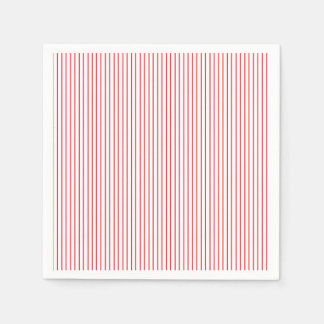 Rode en witte Pinstripe Papieren servetten