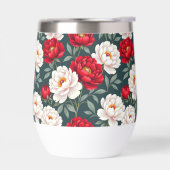 Rode en witte pioenbloemen (Links)