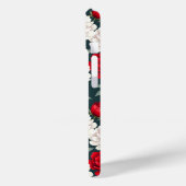Rode en witte pioenbloemen Case-Mate iPhone case (Achterkant / Links)