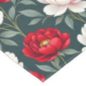 Rode en witte pioenbloemen  tafelkleed (Gekanteld)