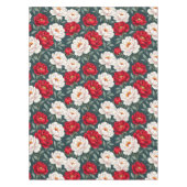 Rode en witte pioenbloemen  tafelkleed (Voorkant)