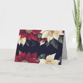 Rode en witte Poinsettia Kaart (Achterkant)