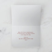 Rode en witte Poinsettia Kaart (Binnen)