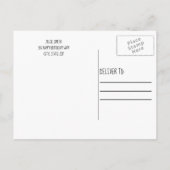 Rode en witte poka Dot Birthday Fotouitnodiging Uitnodiging Briefkaart (Achterkant)