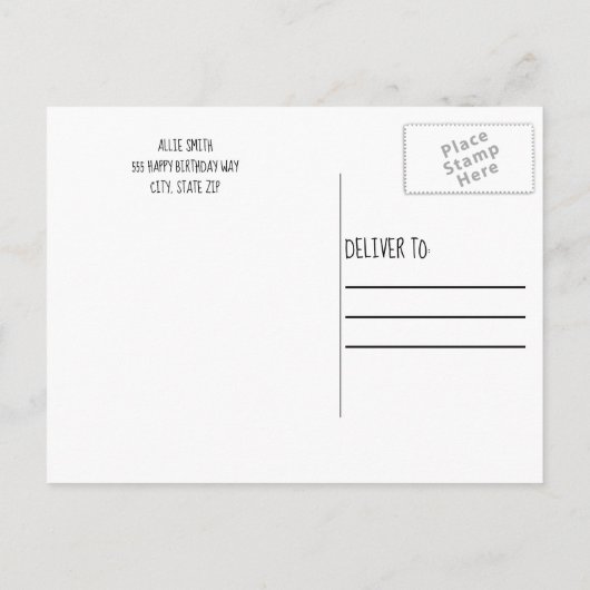 Rode en witte poka Dot Birthday Fotouitnodiging Uitnodiging Briefkaart (Achterkant)