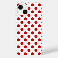 Rode en witte poka punten Hoesje-Mate iPhone case