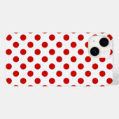 Rode en witte poka punten Hoesje-Mate iPhone case (Achterkant (horizontaal))