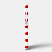 Rode en witte poka punten Hoesje-Mate iPhone case (Achterkant / Links)