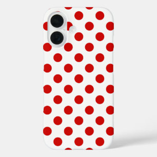 Rode en witte poka punten Hoesje-Mate iPhone case
