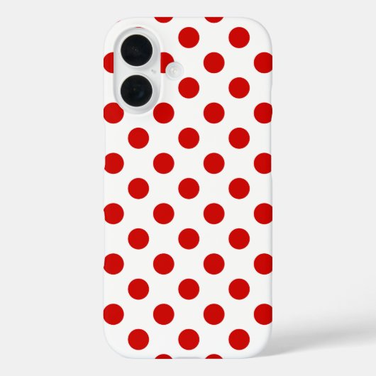 Rode en witte poka punten Hoesje-Mate iPhone case (Achterkant)
