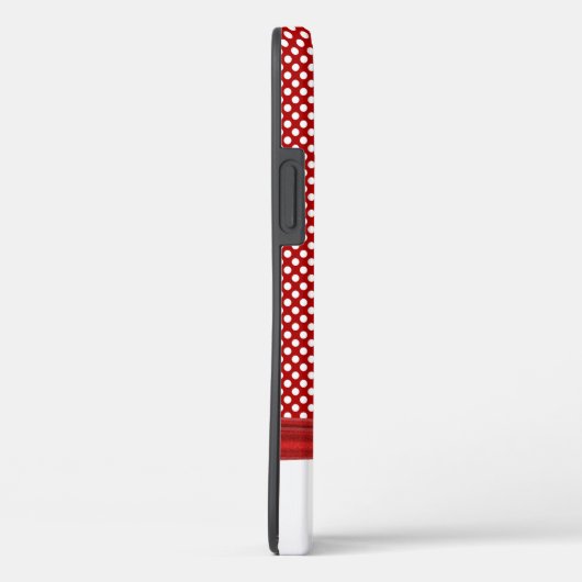 rode en witte poka-punten met boeg Case-Mate iPhone case (Achterkant / Rechts)