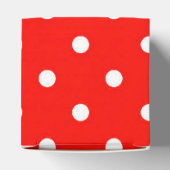 Rode en witte poka stip moderne glamour schattig bedankdoosjes (Bovenkant)