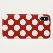 Rode en witte pokadot Case-Mate iPhone case (Achterkant (horizontaal))