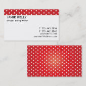 Rode en witte pokadot Heaven Visitekaartje (Voorkant / Achterkant)