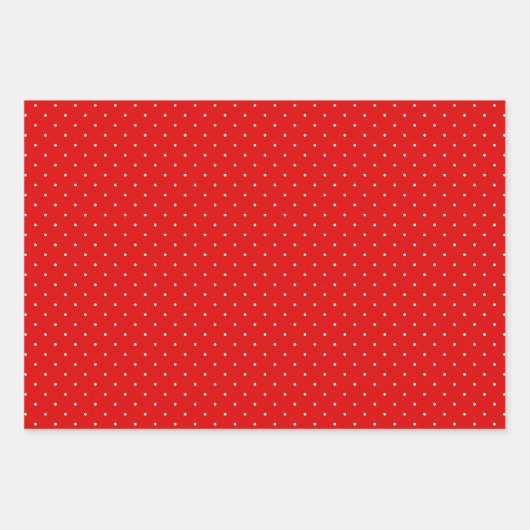 Rode en Witte Polka Dots Wrapping Paper Sheets (Voorkant 3)