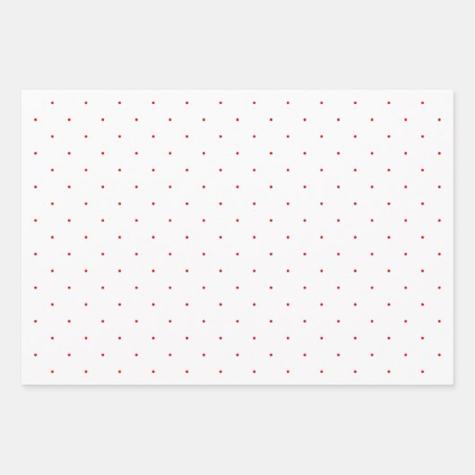 Rode en Witte Polka Dots Wrapping Paper Sheets (Voorkant 2)