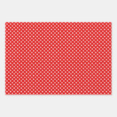 Rode en Witte Polka Dots Wrapping Paper Sheets (Voorkant)