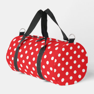 Rode en witte polka stippen patroon reistas plunjezak