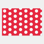Rode en witte pooldots inpakpapier vel (Voorkant)