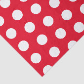 Rode en witte pooldots tissuepapier (Detail)