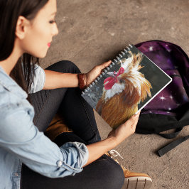 Rode en witte Poolse kip Notitieboek