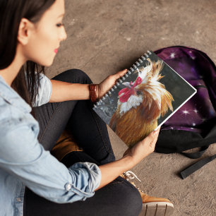 Rode en witte Poolse kip Notitieboek