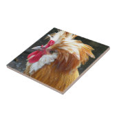 Rode en witte Poolse kip Tegeltje (Zijkant)