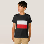 Rode en witte Poolse vlag T-shirt (Voorkant volledig)