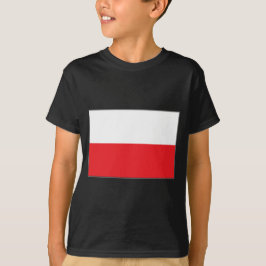 Rode en witte Poolse vlag T-shirt