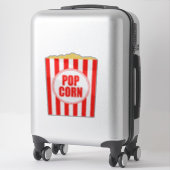 Rode en witte popcornemmer sticker (Koffer)