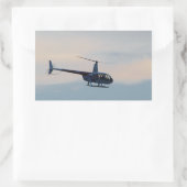 Rode en witte R44-helikopter Rechthoekige Sticker (Tas)