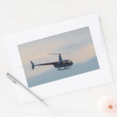 Rode en witte R44-helikopter Rechthoekige Sticker (Envelop)