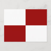 Rode en witte rechthoeken briefkaart (Voorkant)