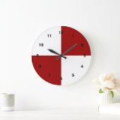 Rode en witte rechthoeken grote klok (Huis)