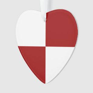 Rode en witte rechthoeken ornament