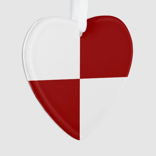 Rode en witte rechthoeken ornament (voorkant)