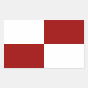 Rode en witte rechthoeken Stickers