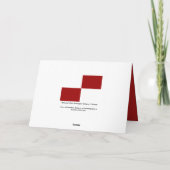 Rode en witte rechthoeken, verjaardagskaart kaart (Achterkant)