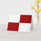 Rode en witte rechthoeken, verjaardagskaart kaart (Gele Bloem)