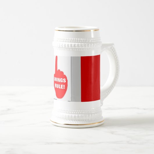 RODE EN WITTE REGEL BIERPUL (Voorkant rechts)