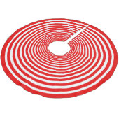 Rode en Witte Ringen Kerstboom Rok (Gekanteld)
