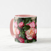 Rode en Witte Roos Bloem Florale Rozen Mok (Voorkant links)