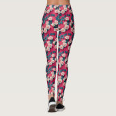 Rode En Witte Rozen Leggings (Achterkant)